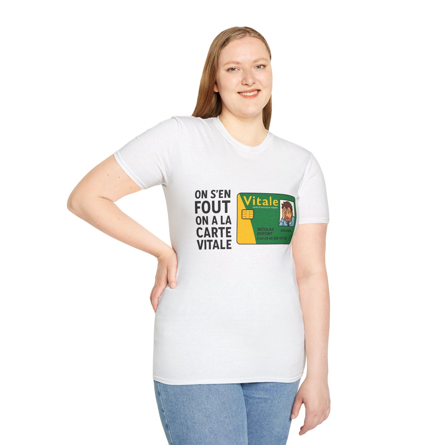 T-Shirt CARTE VITALE – Édition Nicolas. Édition douleur.