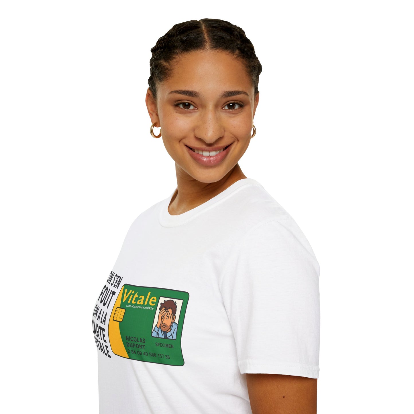 T-Shirt CARTE VITALE – Édition Nicolas. Édition douleur.