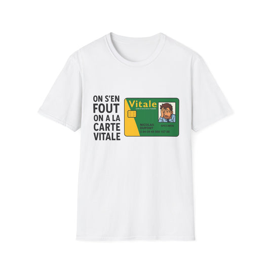 T-Shirt CARTE VITALE – Édition Nicolas. Édition douleur.
